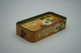 rectangular chocolate tin box