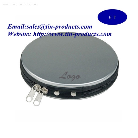 Zipper CD/DVD Blank Tin Boxes from China